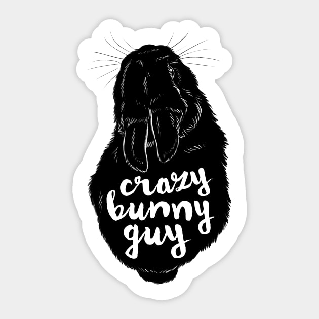 Crazy Bunny Guy Sticker by Firlefanzzz